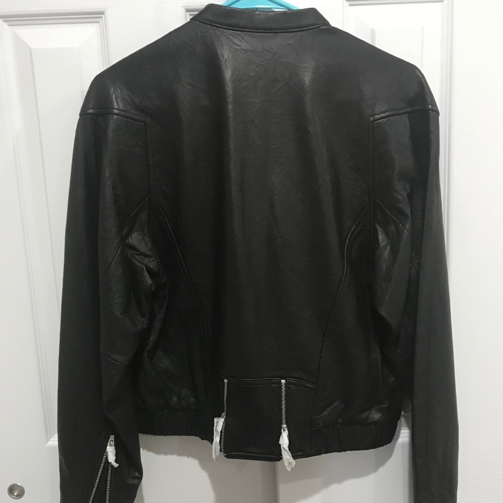 NWT PAIGE Gianna Black Leather Jacket sz S - Picture 4 of 8